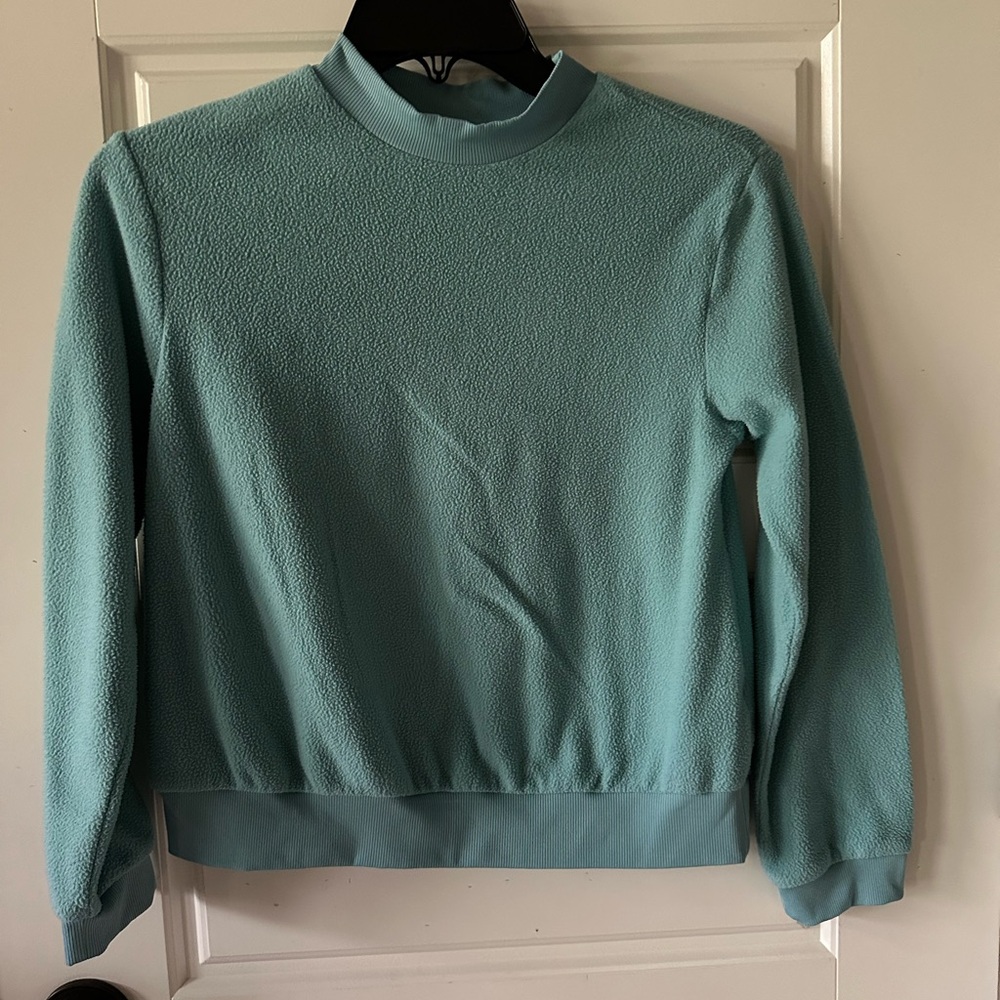 Zella Light Teal Fleece Pullover